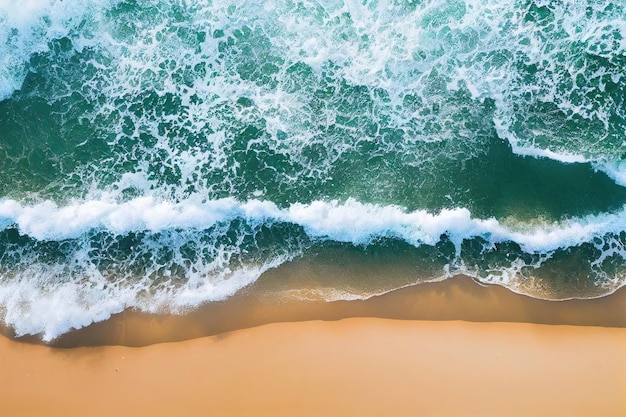 Photo de drone spectaculaire de la plage pour un concept rafraîchissant et calme