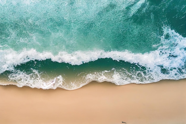 Photo de drone spectaculaire de la plage pour un concept rafraîchissant et calme