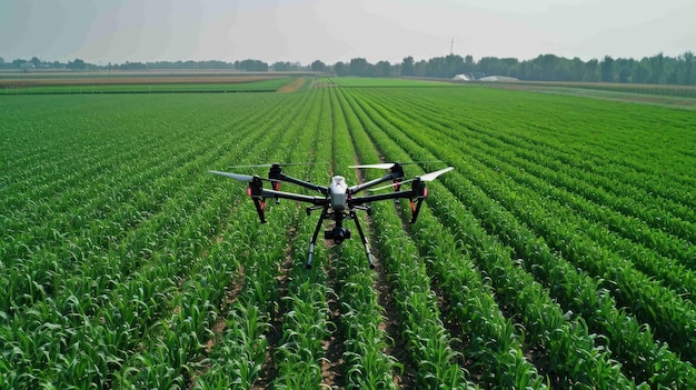 Photo photo de drones de livraison dans l'agriculture