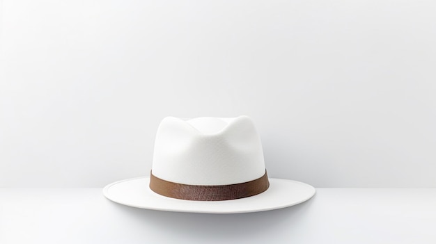 Photo du chapeau blanc de Panama isolé sur fond blanc