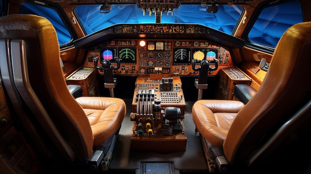 photo du cockpit d'un avion sans pilote