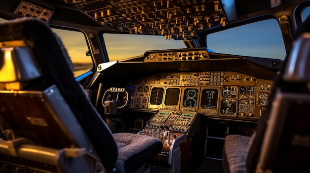 photo du cockpit d'un avion sans pilote