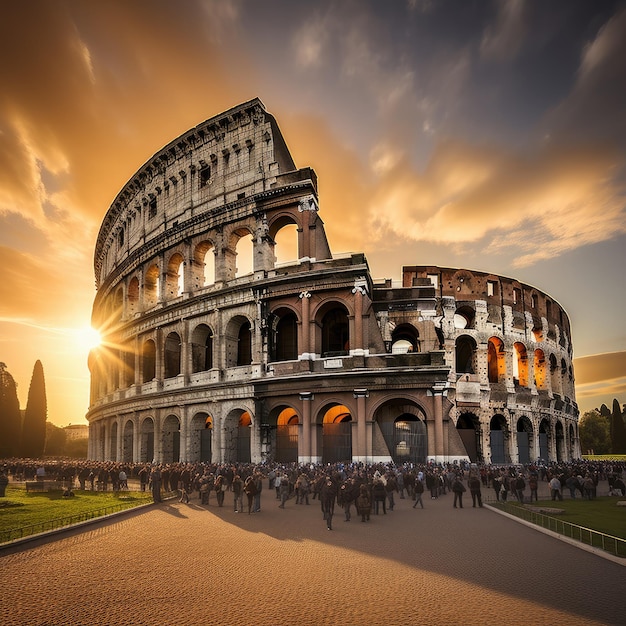 Photo du Colisée à Rome, en Italie