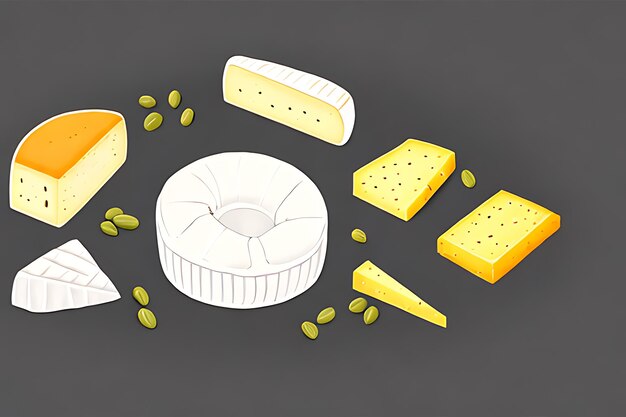 Photo photo du délicieux fromage en couches généré par l'ia