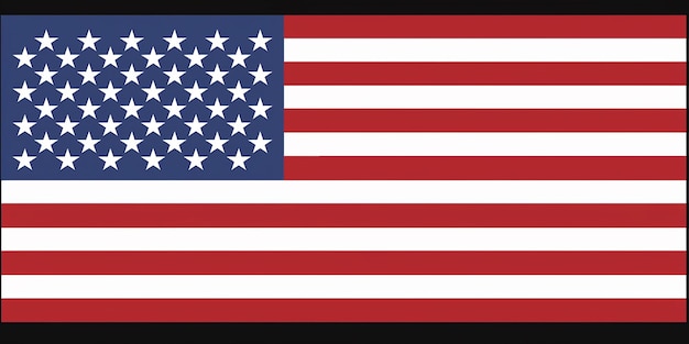 Photo du drapeau des États-Unis d'Amérique sur fond blanc