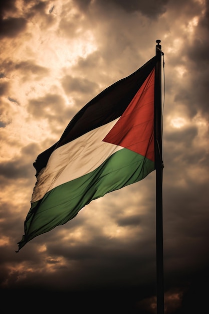 Photo du drapeau palestinien