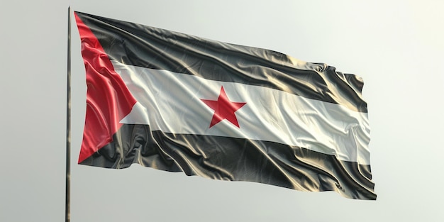 Photo photo du drapeau syrien sur fond blanc