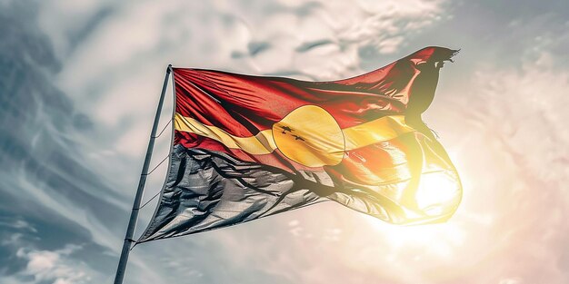 Photo photo du drapeau de timor-leste sur fond blanc