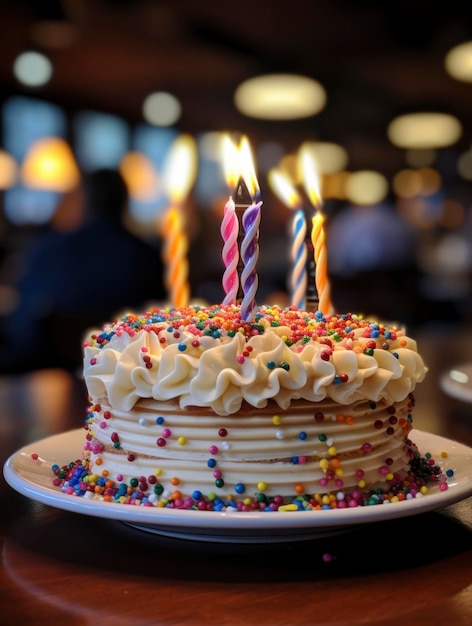 Photo photo du gâteau d'anniversaire