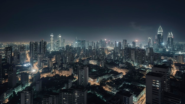 Une photo du panorama du paysage urbain