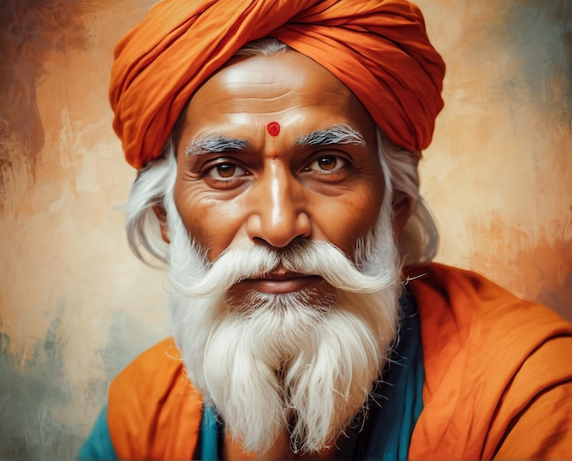 Photo une photo du portrait de guru purnima