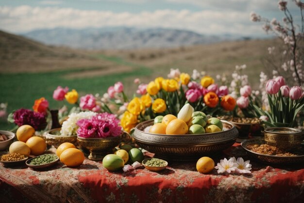 La photo du printemps nowruz à la frontière