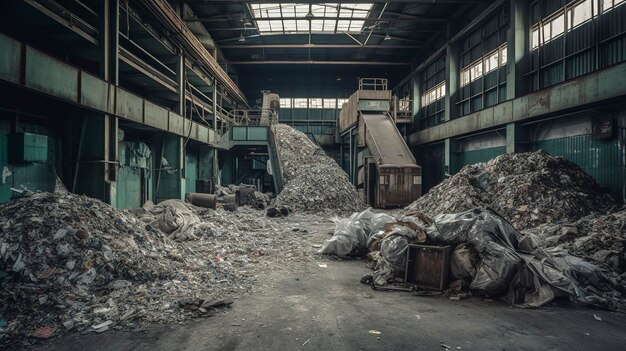 Une photo du recyclage des matériaux industriels