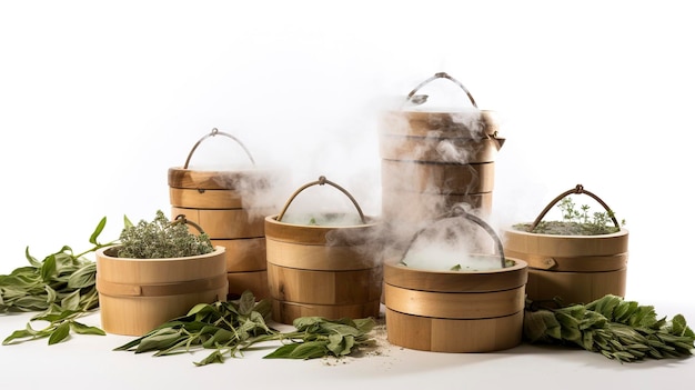 Une photo du sauna à vapeur à base d'herbes et des vapeurs d'aromathérapie