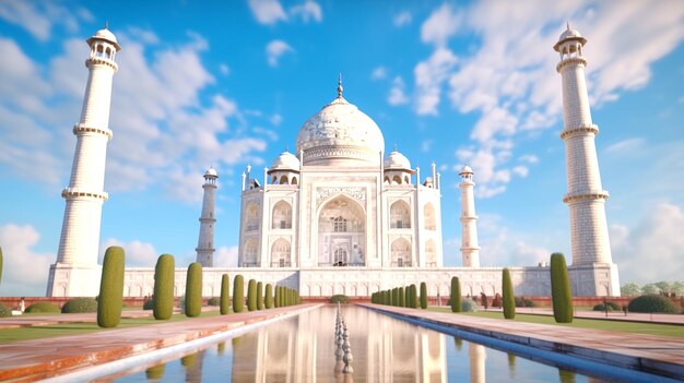 une photo du taj mahal