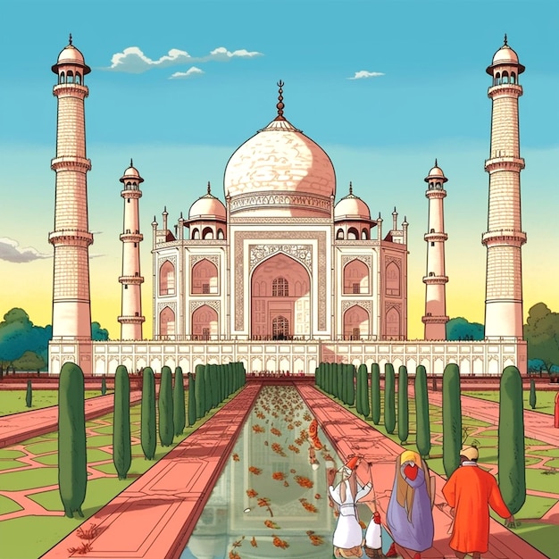 une photo du taj mahal