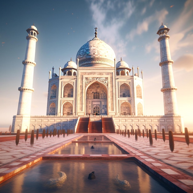 une photo du taj mahal