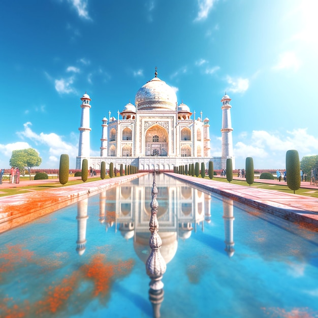 une photo du taj mahal