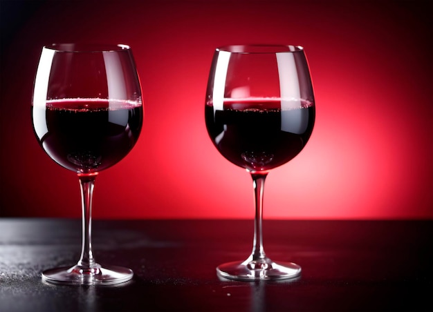 Photo du verre de vin rouge