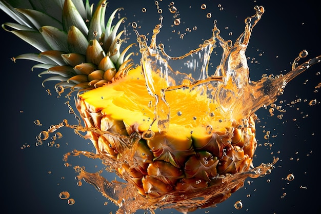 photo d'éclaboussure d'ananas