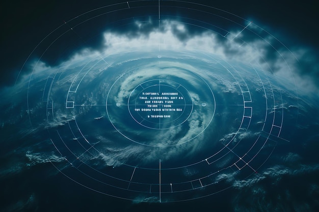 Photo de l'écran du radar météorologique montrant l'approche de la tempête