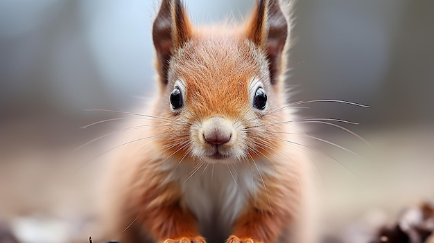 Une photo de l'écureuil rouge eurasien