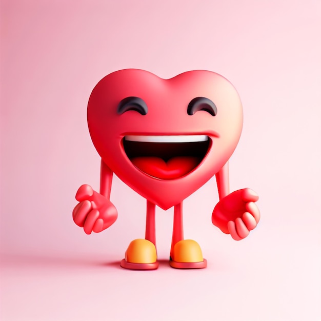 Photo un emoji d'icône en forme de coeur