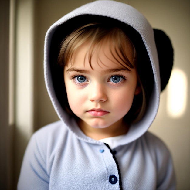 Photo photo d'un enfant dans une chambre d'enfants