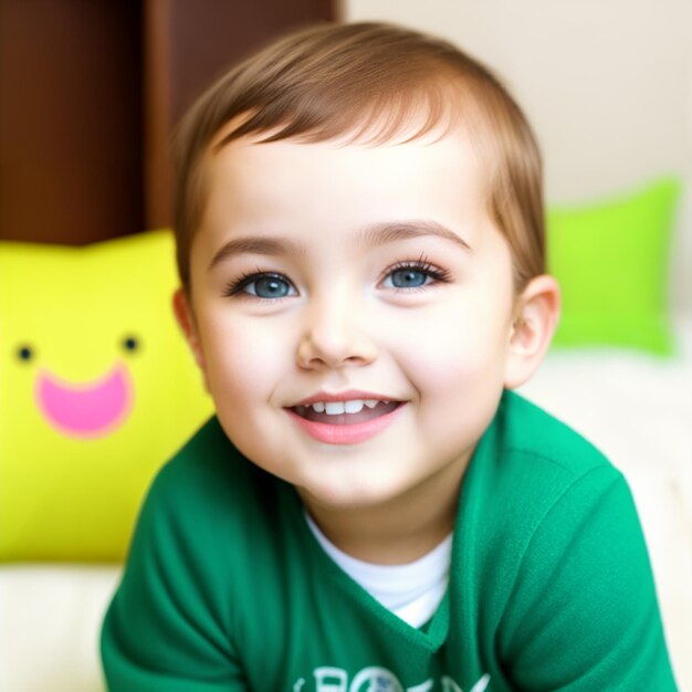 Photo photo d'un enfant dans une chambre d'enfants