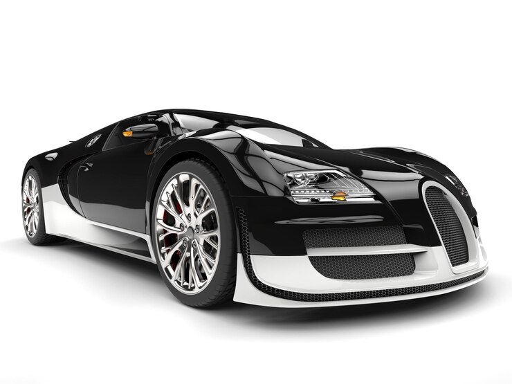 Photo une photo épique de super voiture de sport moderne en noir et blanc