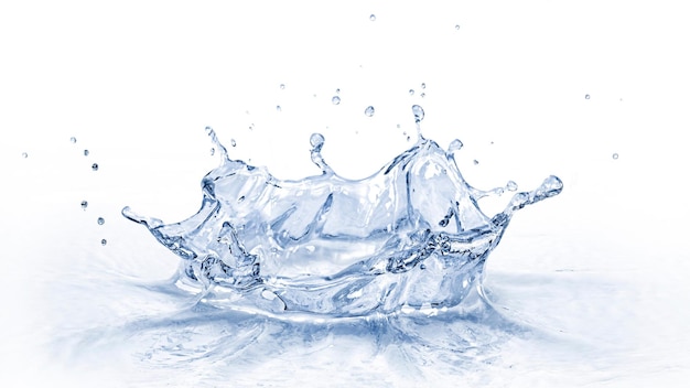 Une photo époustouflante d'eau bleue claire éclaboussant montrant la beauté et la vitalité de l'eau en mouvement
