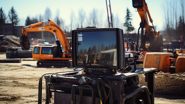 Une photo de l'équipement de communication du chantier