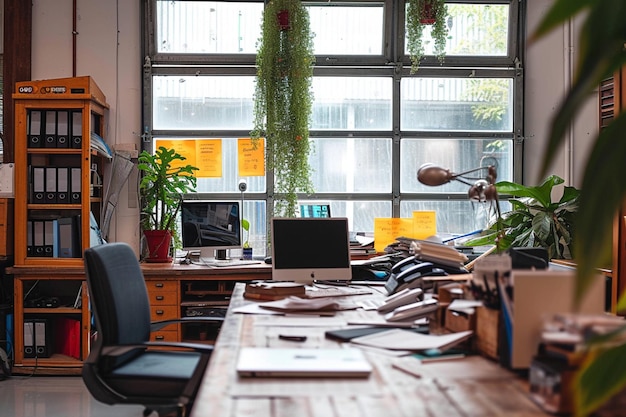 Photo Espace de travail artistique Les designers collaborent dans un bureau de fabrication de meubles en bois