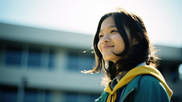 Photo d'une étudiante asiatique