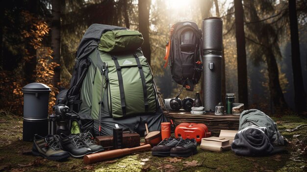 Une photo d'une exposition de camping et de randonnée en plein air