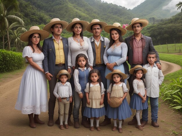 photo de famille colombienne