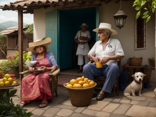 photo de famille colombienne