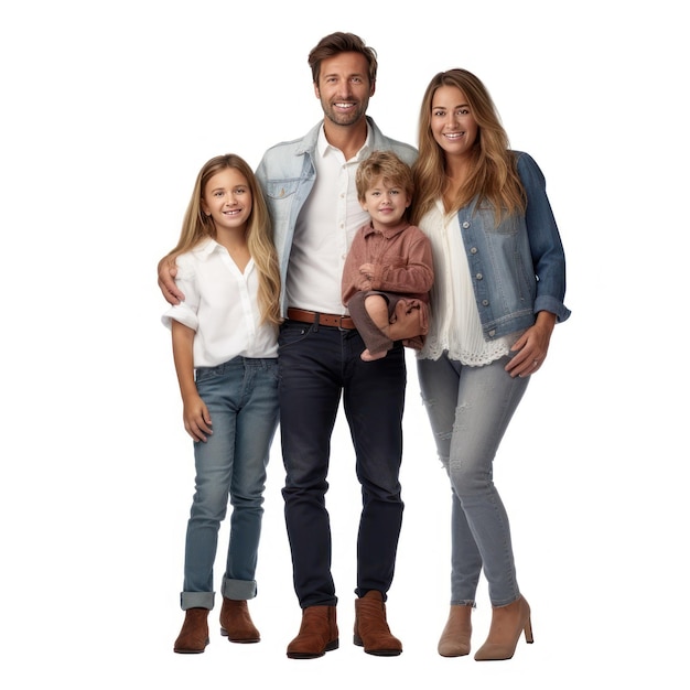 Une photo de famille avec un homme et une femme et un garçon