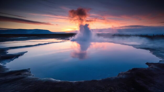 Une photo fascinante de la zone géothermique de Krysuvik dans la péninsule de Reykjanes en Islande