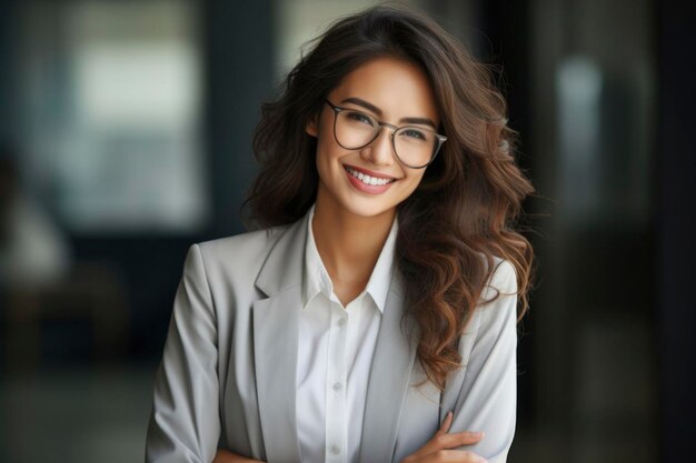 Une photo d'une femme d'affaires.