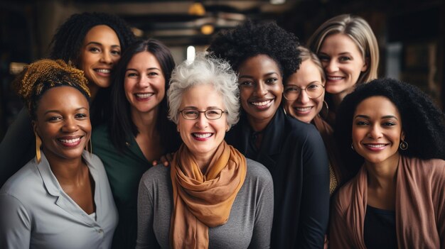 photo de femmes d'affaires heureuses célébrant le succès généré par l'IA