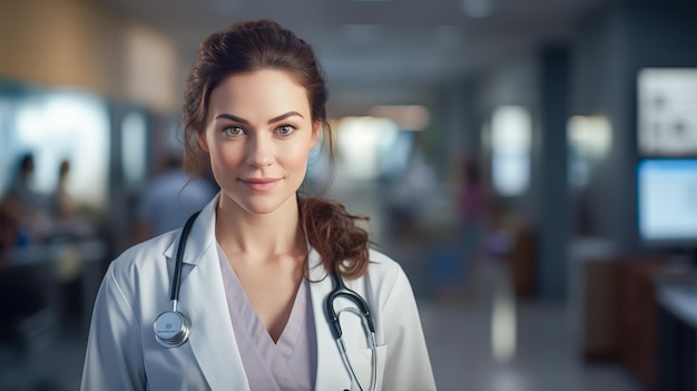 Photo une photo de femmes en camisole blanche et stéthoscope, femmes médecins, femmes.