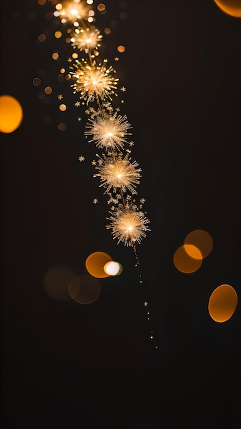 Une photo de feux d'artifice colorés éclairant le ciel nocturne