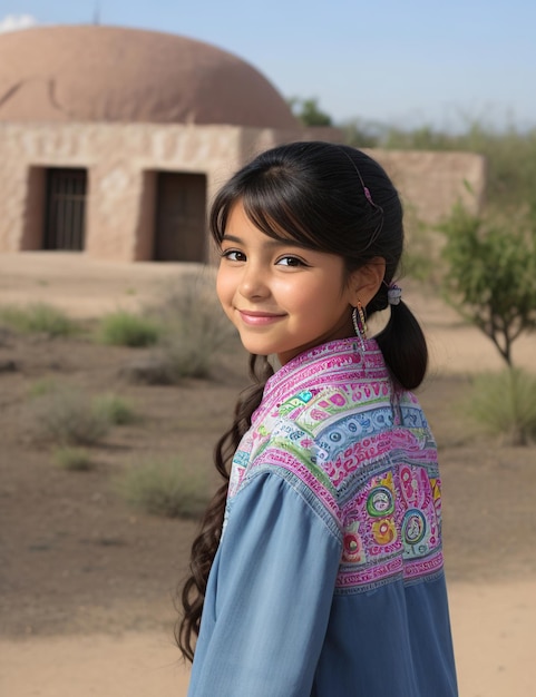 Photo de fille hispanique souriante