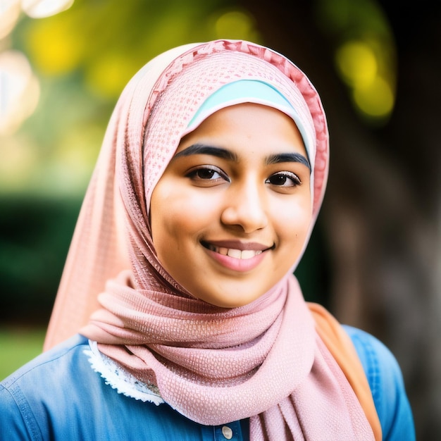 Photo de fille musulmane générée par l'IA réaliste