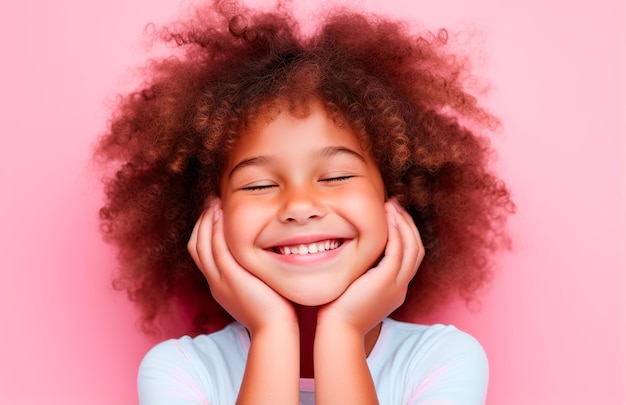 Photo d'une fille souriante célébrant la journée des enfants