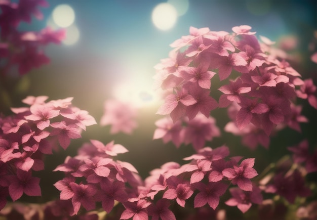 Une photo d'une fleur avec un fond bleu