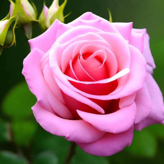 Photo de fleur de rose rose