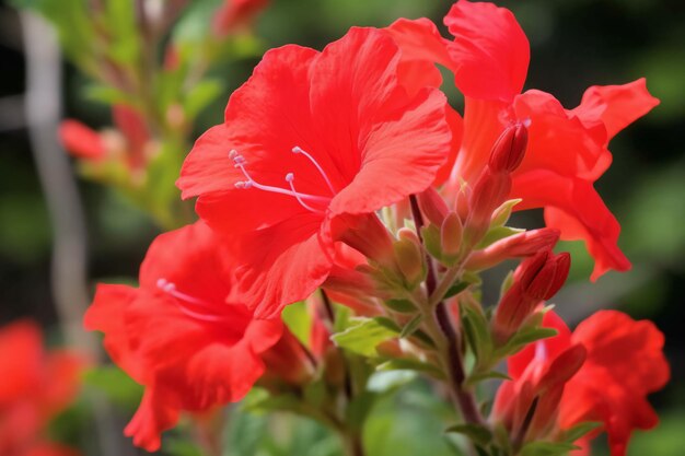 Photo une photo de fleur rouge est montrée dans cette illustration