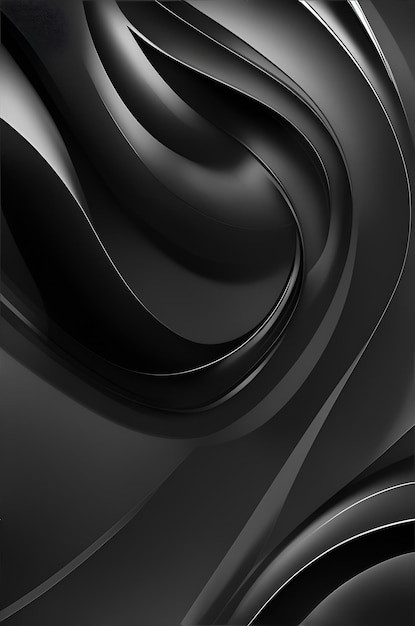 Photo d'un fond abstrait noir et blanc avec des courbes